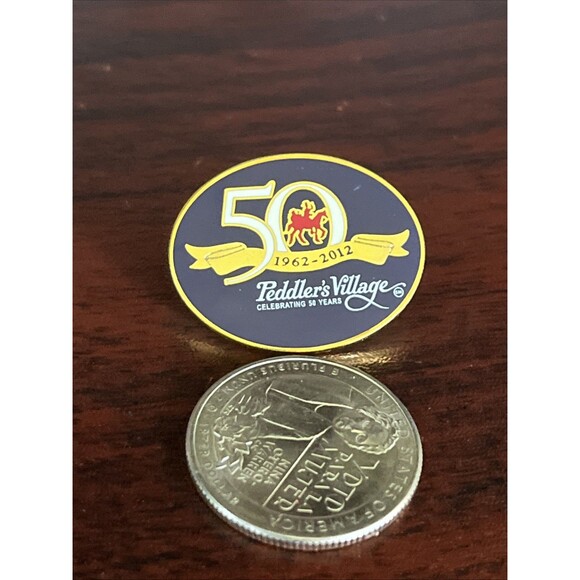 Peddler’s Village 50th Anniversary Lapel Hat Pin - Picture 2 of 3